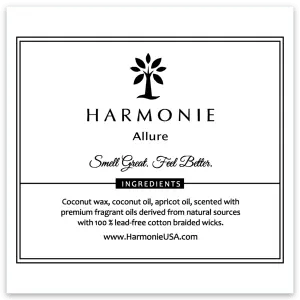 Allure Luxury Candle 16oz - Rose Gardenia Oud | Harmonie
