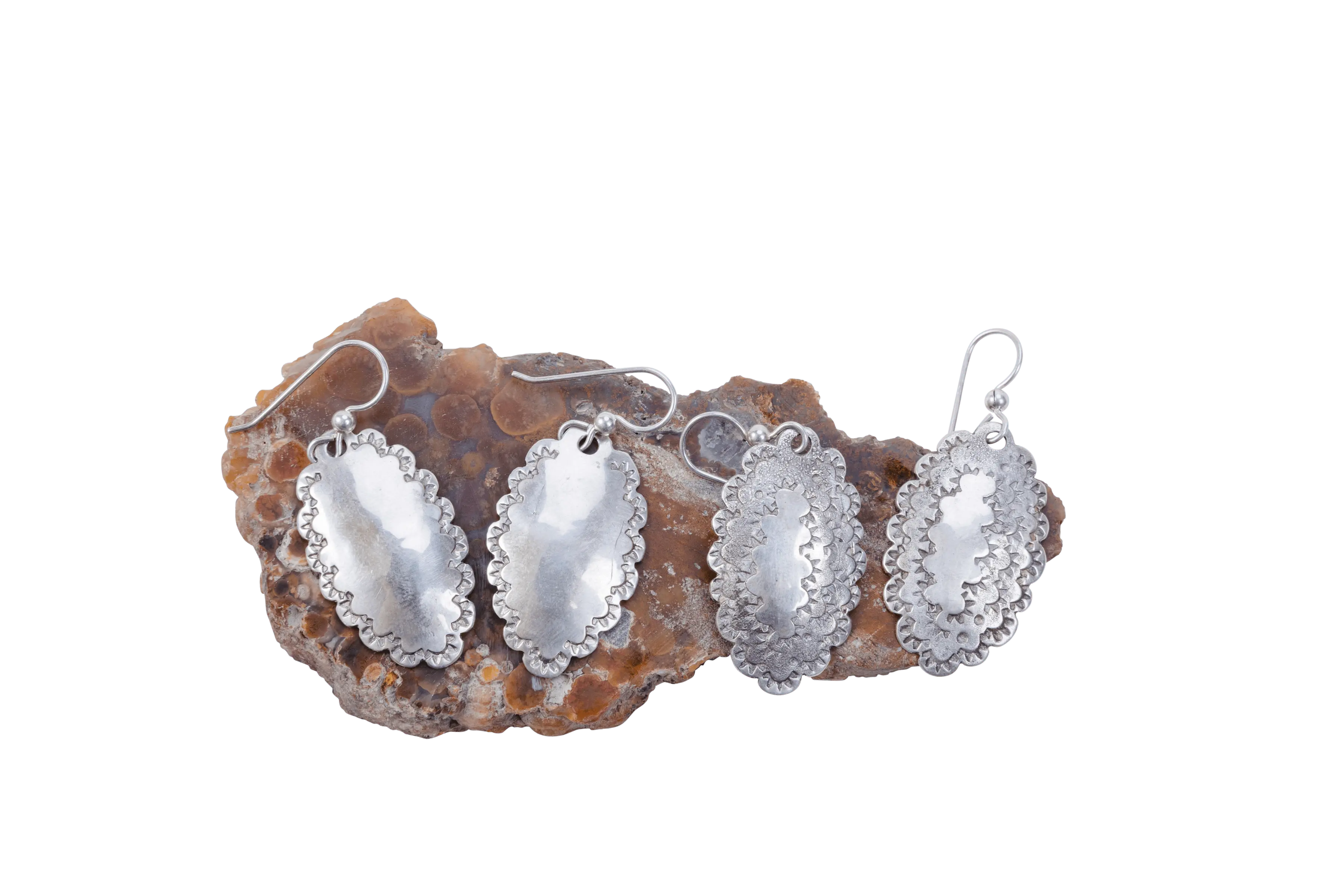 Big Bend Hand Hammered Silver Earrings - Roosevelt Dime | Harmonie