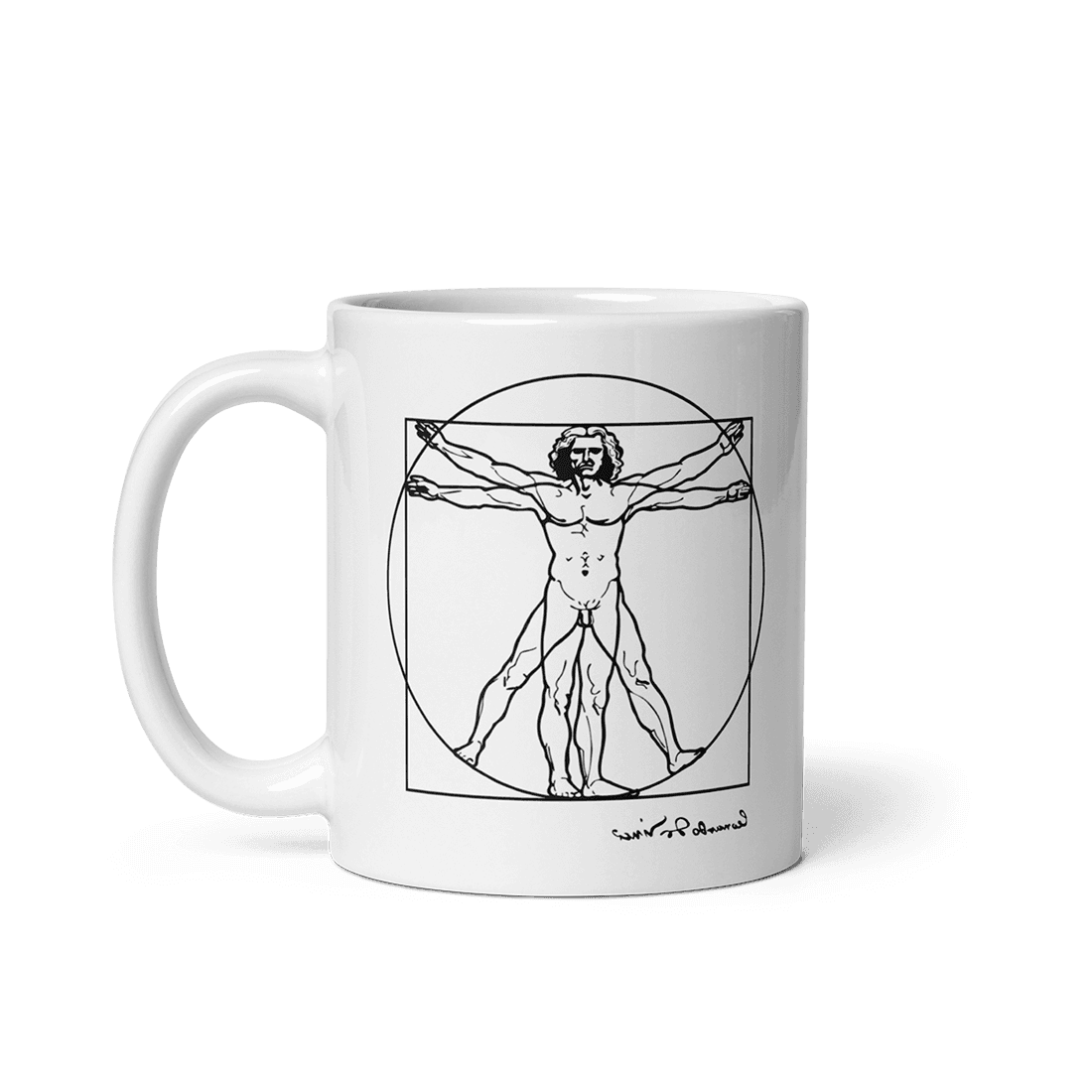 Leonardo Da Vinci, Vitruvian Man Sketch Mug