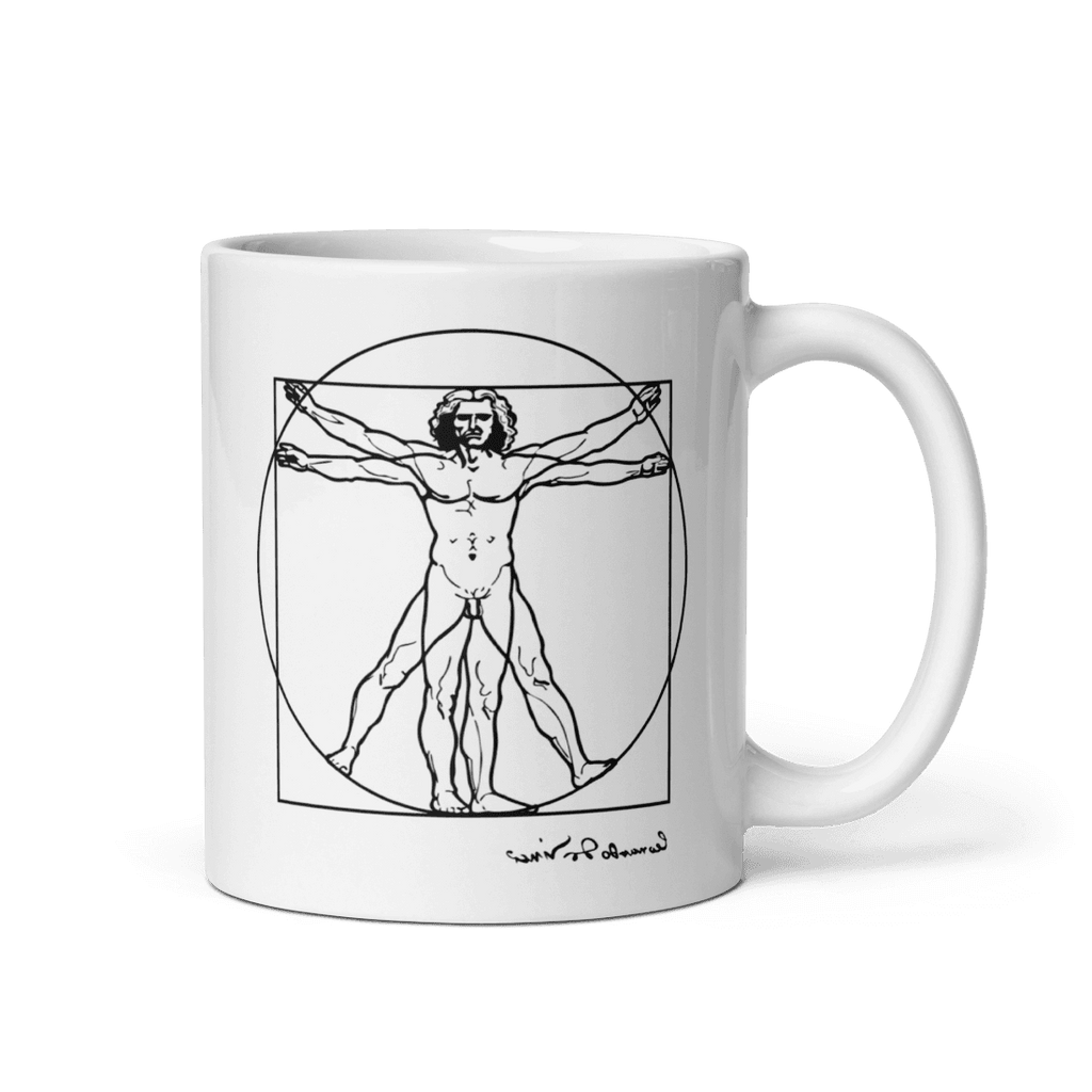 Leonardo Da Vinci, Vitruvian Man Sketch Mug