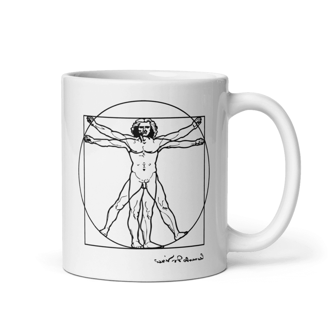 Leonardo Da Vinci, Vitruvian Man Sketch Mug