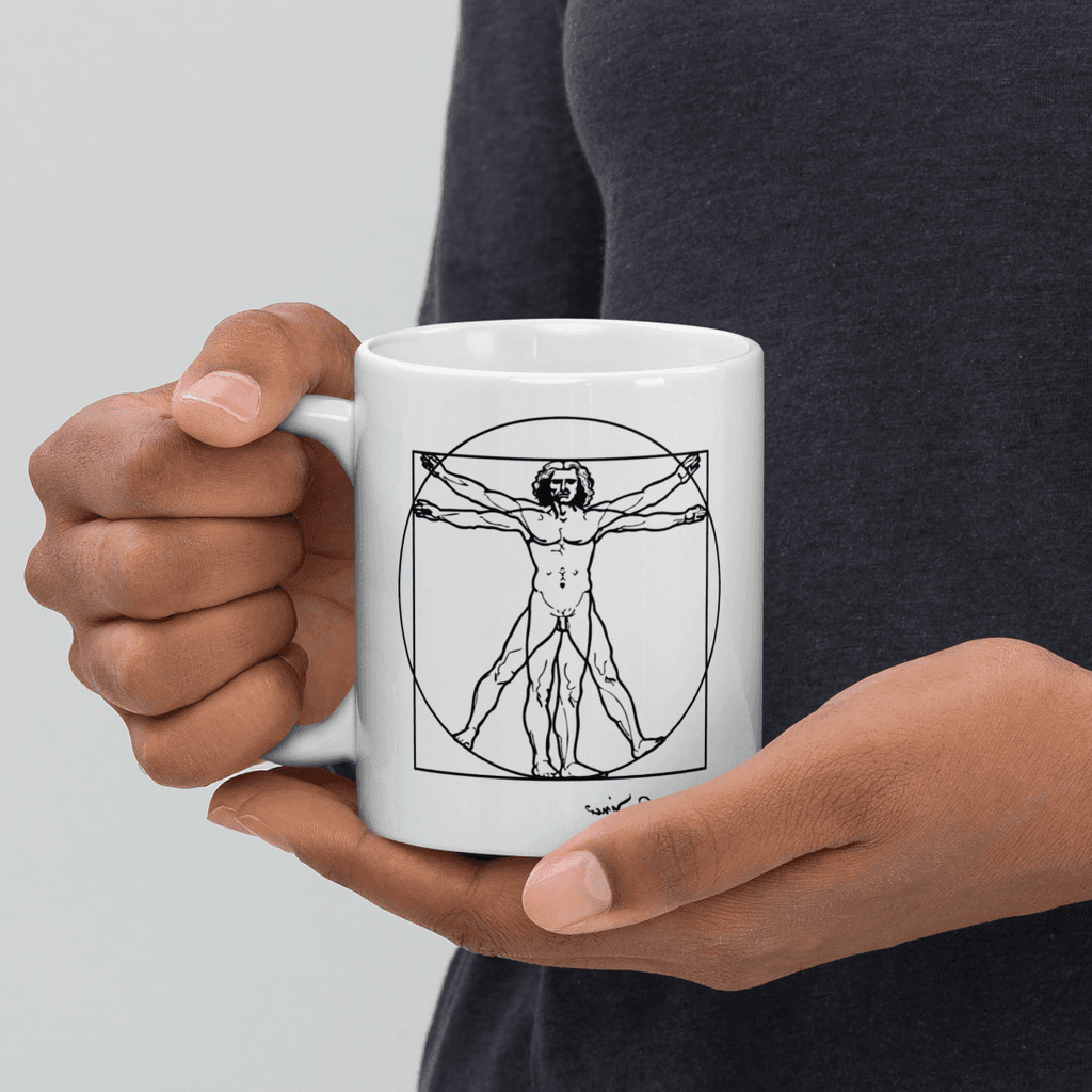 Leonardo Da Vinci, Vitruvian Man Sketch Mug